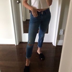 Hollister Crop ripped jeans (low rise)